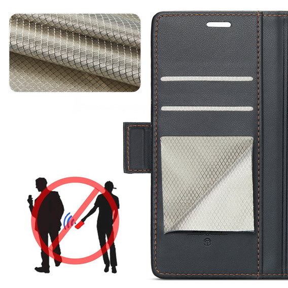 CASEME Litchi Wallet flipové pouzdro pro Samsung Galaxy Z Fold7 5G