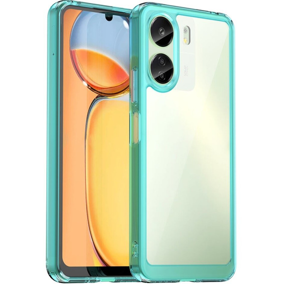 Pouzdro pro Xiaomi Redmi 13C / Poco C65, Fusion Hybrid, transparentní / modré
