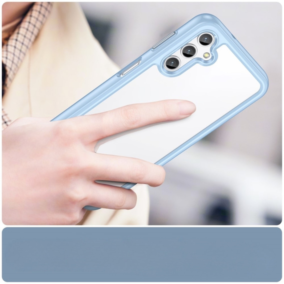 Pouzdro pro Samsung Galaxy A14 4G/5G, Fusion Hybrid, transparentní / modré