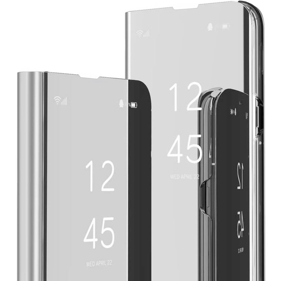 Pouzdro pro Samsung Galaxy A53 5G, Clear View, stříbrné