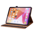 Pouzdro s klopou pro Lenovo Tab M11, flower, hnědé
