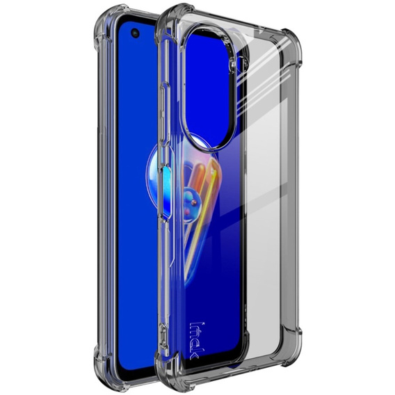 IMAK pouzdro pro Asus Zenfone 9 5G / 10 5G, Dropproof, transparentní / černé