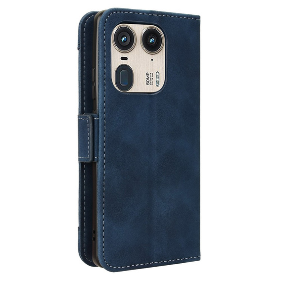 Klopové pouzdro pro Motorola Edge 50 Ultra, Card Slot, námořnicky modré