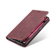 Pouzdro CASEME pro Xiaomi Redmi Note 10 / 10S, Leather Wallet Case, kaštanové