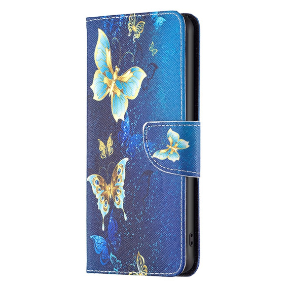 Klopové pouzdro pro TCL 40 NxtPaper, Wallet, Butterflies modré