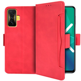 Klopové pouzdro pro Xiaomi Poco F4 GT, Card Slot, červené