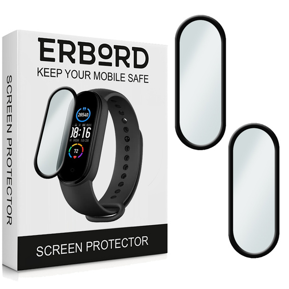 2x hybridní sklo ERBORD pro Xiaomi Mi Band 5