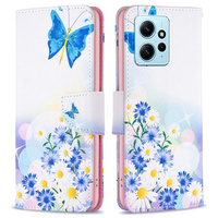 Klopové pouzdro pro Xiaomi Redmi Note 12 4G, butterfly and flowers, růžové