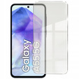 Pouzdro Spigen pro Samsung Galaxy A55 5G, Ultra Hybrid, průhledné + 9H tvrzené sklo