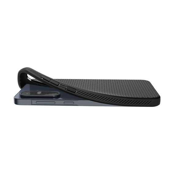 Pouzdro Spigen pro Samsung Galaxy A36 5G, Liquid Air, černé + 9H tvrzené sklo