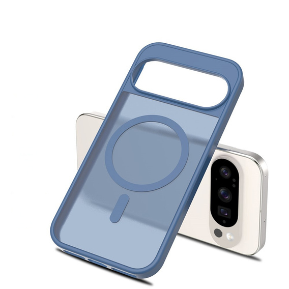 Matné pouzdro pro Google Pixel 10 / 10 Pro, pro MagSafe, průsvitné modré