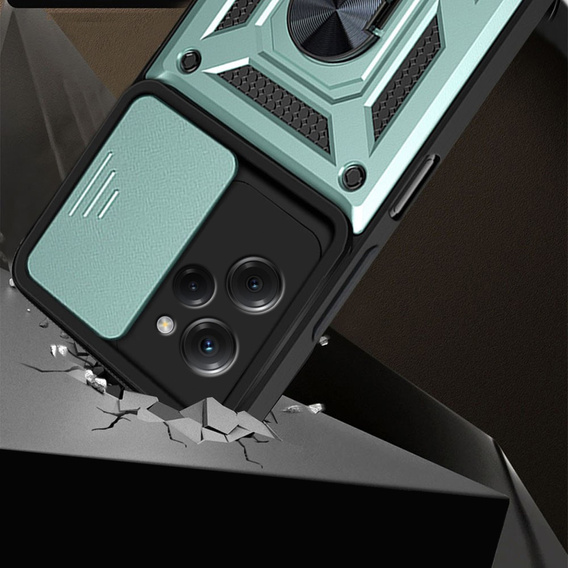 Pouzdro pro Xiaomi Poco X5 Pro 5G, CamShield Slide, zelený