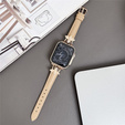 Kožený řemínek pro Apple Watch 1/2/3/4/5/6/7/8/SE/Ultra 42/44/45/49 mm, béžový
