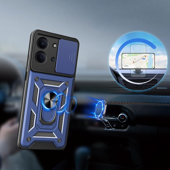 Pancéřové pouzdro pro Xiaomi Redmi 15C 4G/LTE, CamShield Slide, modré
