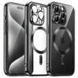 Pouzdro pro iPhone 15 Pro, Electro MagSafe, černé + sklo na displej