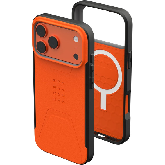 Pouzdro Urban Armor Gear pro iPhone 17 Pro Max, Civilian MagSafe, oranžové