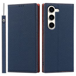 Kožené pouzdro pro Samsung Galaxy S23 Plus, ERBORD Grain Leather, tmavě modrý