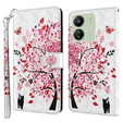 Klopové pouzdro pro Xiaomi Redmi 13C / Poco C65, Wallet, Cat & Tree