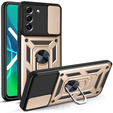 Pouzdro pro Samsung Galaxy S21 FE, CamShield Slide, zlaté