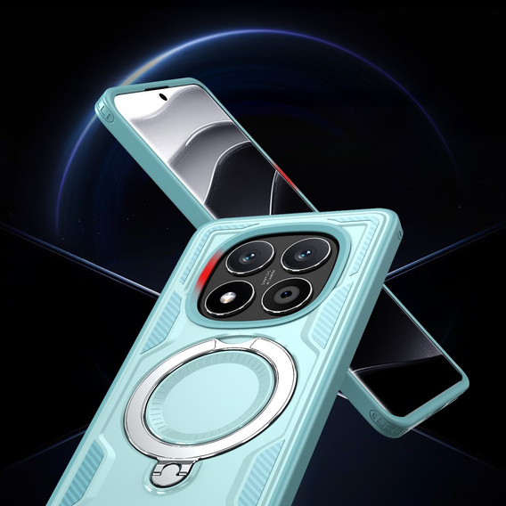 Pouzdro pro Xiaomi Redmi Note 14 Pro 5G /  Poco X7 5G, Military MagSafe, modré + 9H sklo