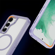 Pouzdro s rámečkem pro Samsung Galaxy S23 FE, pro MagSafe, transparentní / fialové
