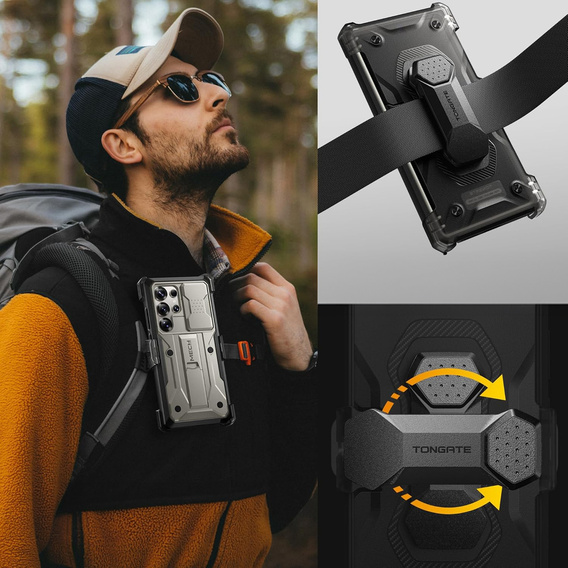 Odolné pouzdro pro Samsung Galaxy S25 Ultra – Tongate MECH Series Clip, černé