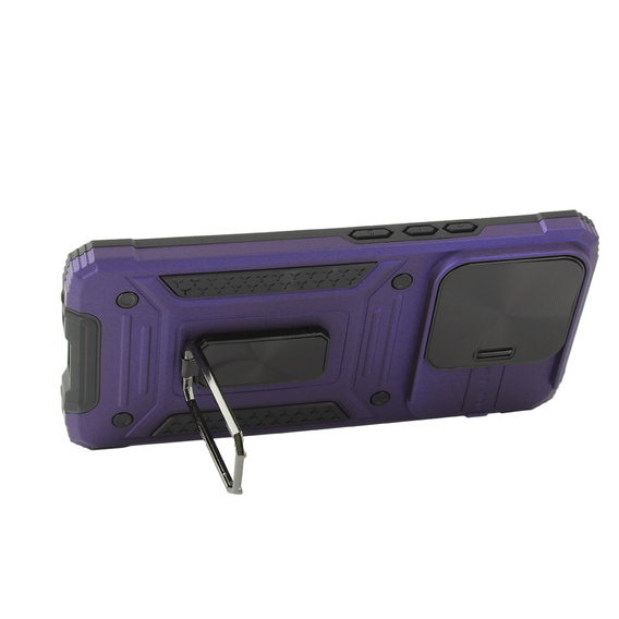 Pancéřové pouzdro pro Xiaomi Redmi Note 13 Pro 5G, CamShield Slide, fialové + tvrzené sklo 9H