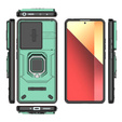 Pouzdro pro Xiaomi Redmi Note 13 Pro 4G / Xiaomi Redmi Note 14S / Xiaomi Poco M6 Pro 4G, KickStand Camera Lens, zelené