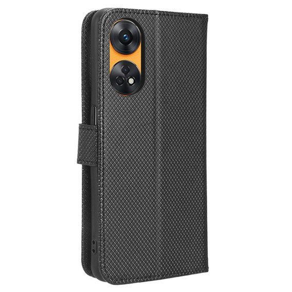 Klopové pouzdro pro Oppo Reno8 T 4G, Wallet Smart Magnet, černé
