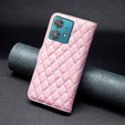 Klopové pouzdro pro Motorola Edge 40 Neo, Wallet, BINFEN COLOR, růžové