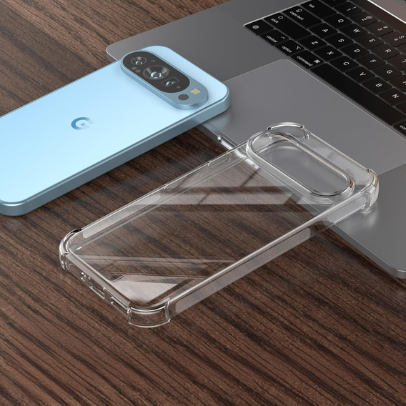 Pouzdro pro Google Pixel 9 / Pixel 9 Pro, Erbord Dropproof, průhledné + sklo