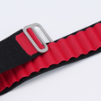 Nylonový řemínek pro Apple Watch 1/2/3/4/5/6/7/8/SE/ULTRA 42/44/45/49 mm, černý / červený