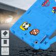 Dětské pouzdro pro iPad mini 7.9" 2019/2015/2014/2013/2012 (5/4/3/2/1 gen.), Cute Patterns, se stojánkem, modré
