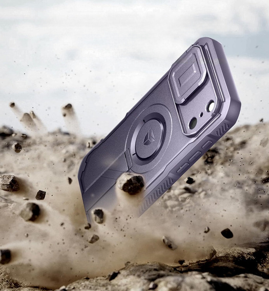 Pancéřové pouzdro Dexnor se stojánkem a spouští fotoaparátu, pro MagSafe pro iPhone 17 Pro Max