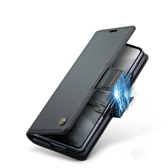 CASEME Litchi Wallet flipové pouzdro pro Samsung Galaxy Z Fold7 5G