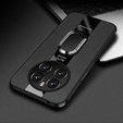 Pouzdro pro Realme 12 Pro 5G / 12 Pro+ 5G, Leather Kickstand Ring, černé