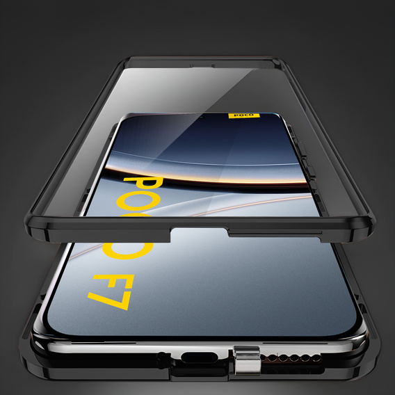 Magnetické pouzdro Dual Glass pro Xiaomi Poco F7 5G