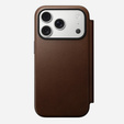 Pouzdro Nomad pro iPhone 17 Pro, Modern Leather Folio, hnědé