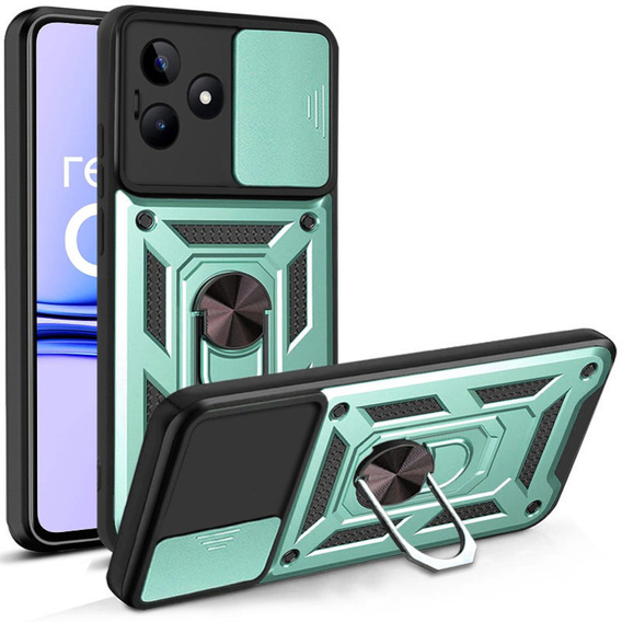 Pouzdro pro Realme C53 4G, CamShield Slide, zelený