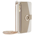 Flipové pouzdro Wallet Zipper Pocket pro Samsung Galaxy M15 5G, Wallet Zipper Pocket, se zrcátkem, bílé