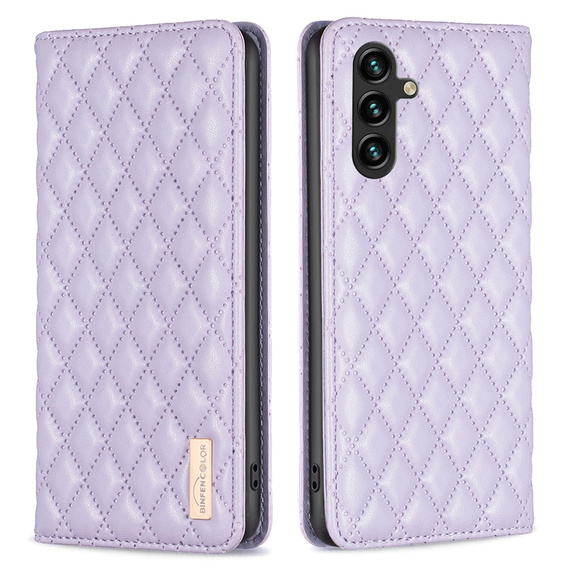 Klopové pouzdro pro Samsung Galaxy A35 5G, Wallet, BINFEN COLOR, fialové
