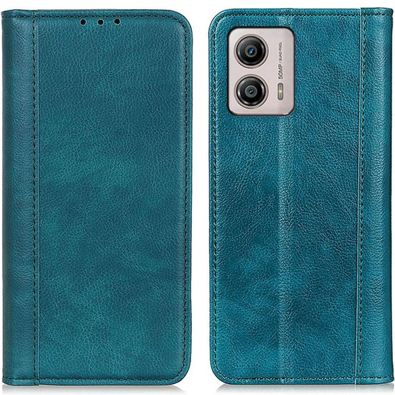 Flipové pouzdro pro Motorola Moto G53 / G23 / G13, Split Leather, zelené