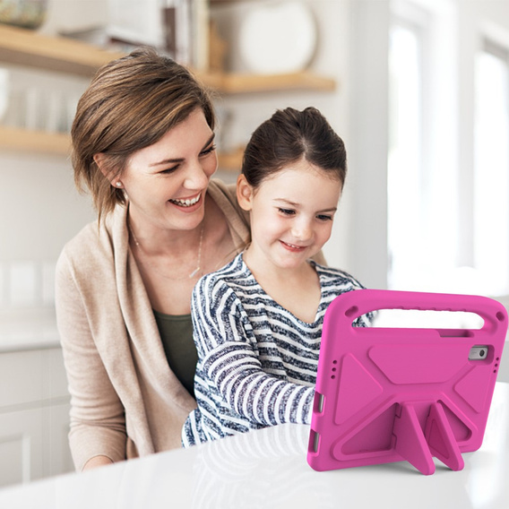 Dětské pouzdro pro Lenovo Tab M9, dětské pouzdro s rukojetí, růžové