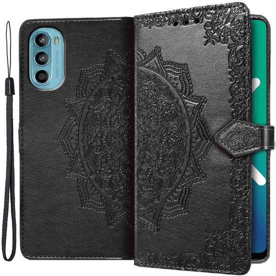 Klopové pouzdro pro Motorola Moto G52 / G82 5G, Mandala, černé