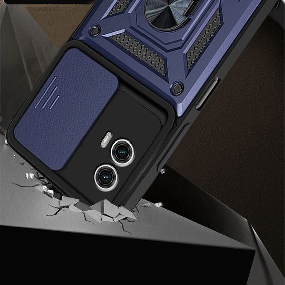 Pouzdro pro Motorola Moto E14, CamShield Slide, modré