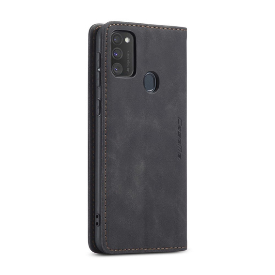 Pouzdro CASEME pro Samsung Galaxy M21, Leather Wallet Case, černé