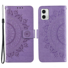 Klopové pouzdro pro Motorola Moto G73 5G, Mandala Flower, fialové
