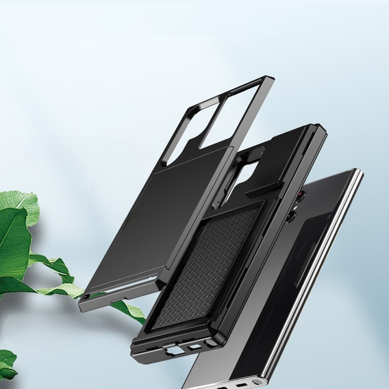 Pouzdro pro Samsung Galaxy S23 Ultra, Sliding Card Holder, černé