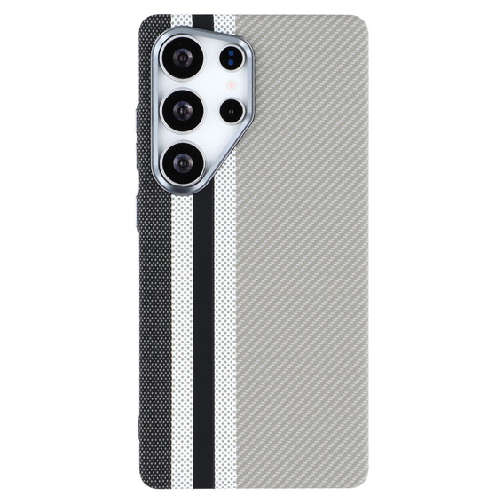 Pouzdro pro Samsung Galaxy S25 Ultra, Carbon Fiber MagSafe, šedé