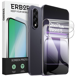 2x hydrogelová fólie pro iPhone 15 Pro Max, ERBORD Hydrogelová fólie